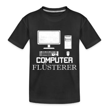 Computer Flüsterer Programierer IT - Kinder Premium Bio T-Shirt - Schwarz - Vorne