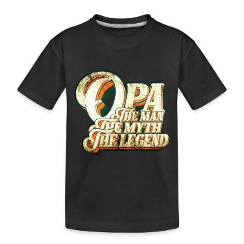 THE MAN THE MYTH THE LEGEND OPA - Kinder Premium Bio T-Shirt - Schwarz - Vorne