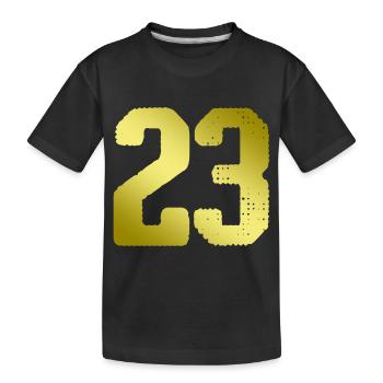 23 Number jersey - Kids' Premium Organic T-Shirt - black - Front