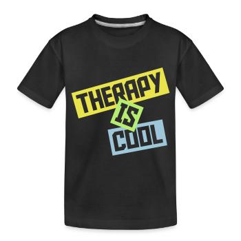 la thérapie est cool Citation - T-shirt bio Premium Enfant - noir - Devant