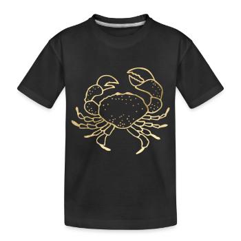 Krabbe - Kinder Premium Bio T-Shirt - Schwarz - Vorne