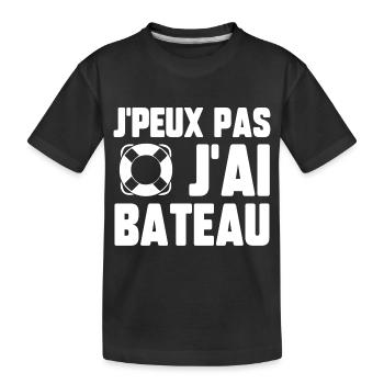 J’peux pas j’ai bateau - T-shirt bio Premium Enfant - noir - Devant