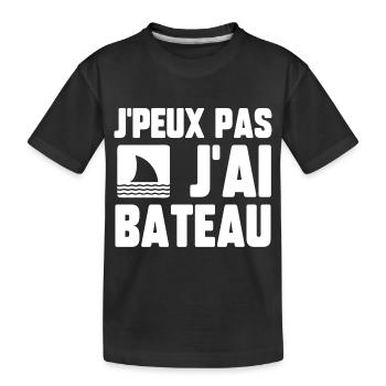 J’peux pas j’ai bateau - T-shirt bio Premium Enfant - noir - Devant