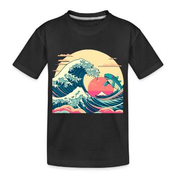 Requin Vague - T-shirt bio Premium Enfant - noir - Devant