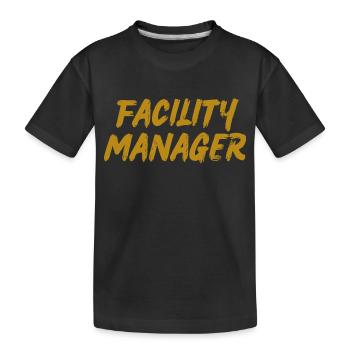 Facility Manager In-house technician Caretaker - Kids' Premium Organic T-Shirt - black - Front