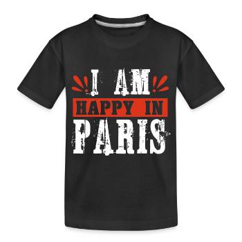 JE SUIS HEUREUX À PARIS - T-shirt bio Premium Enfant - noir - Devant