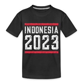 Indonésie 2023 - T-shirt bio Premium Enfant - noir - Devant