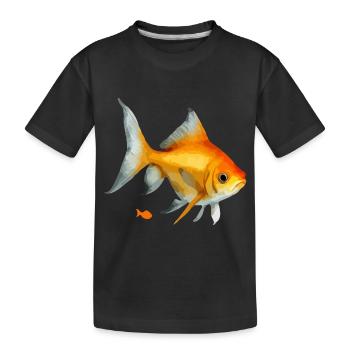 Goldfisch - Kinder Premium Bio T-Shirt - Schwarz - Vorne