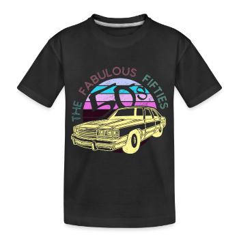 Die glorreichen 50er - Retro - Kinder Premium Bio T-Shirt - Schwarz - Vorne