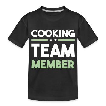 Équipe de cuisine - T-shirt bio Premium Enfant - noir - Devant