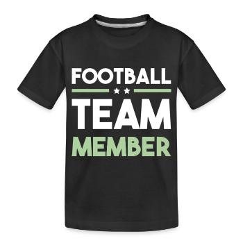 Football Team - Kids' Premium Organic T-Shirt - black - Front