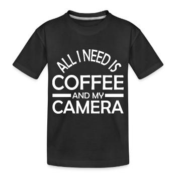 Lustiges Fotograf Geschenk Fotografie - Kinder Premium Bio T-Shirt - Schwarz - Vorne