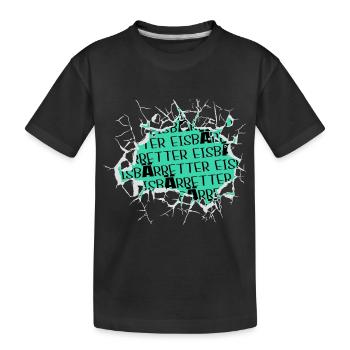 freundlich eisberg veganerin gegen tierquälerei - Kinder Premium Bio T-Shirt - Schwarz - Vorne