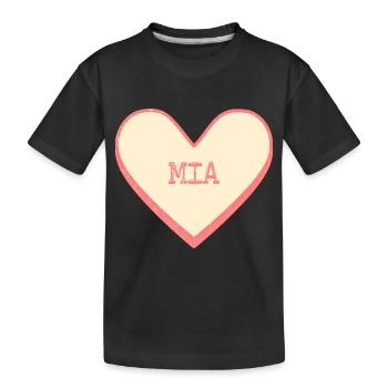 Mia - Kinder Premium Bio T-Shirt - Schwarz - Vorne