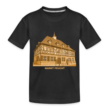 Feucht Markt, Hôtel de ville, Moyenne-Franconie, Bavière - T-shirt bio Premium Enfant - noir - Devant