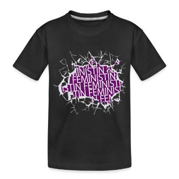 womancontest danke female ansage frauenpower women - Kinder Premium Bio T-Shirt - Schwarz - Vorne