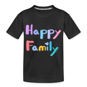 TEXTE DE FAMILLE HEUREUSE - T-shirt bio Premium Enfant - noir - Devant