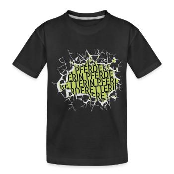 tierschützer dobermann shetlandpony hund - Kinder Premium Bio T-Shirt - Schwarz - Vorne