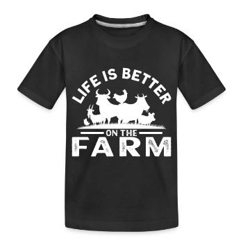 Landwirtschaft - Kinder Premium Bio T-Shirt - Schwarz - Vorne