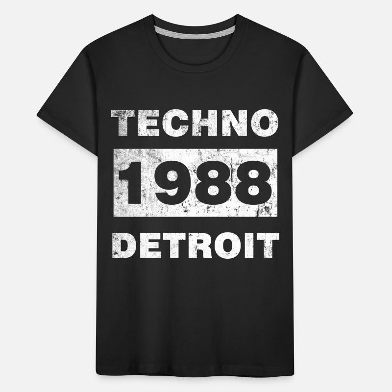 TECHNO MUSIK WEISS Kinder Premium Bio T-Shirt