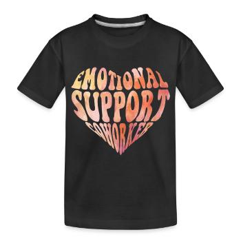 Collègue de soutien émotionnel - T-shirt bio Premium Enfant - noir - Devant