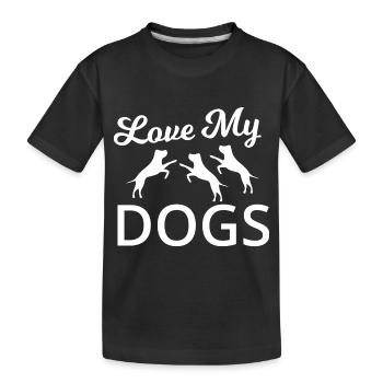 Hund Dog - Kinder Premium Bio T-Shirt - Schwarz - Vorne