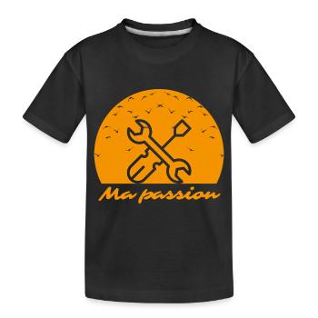 Ma passion le bricolage - humour - T-shirt bio Premium Enfant - noir - Devant