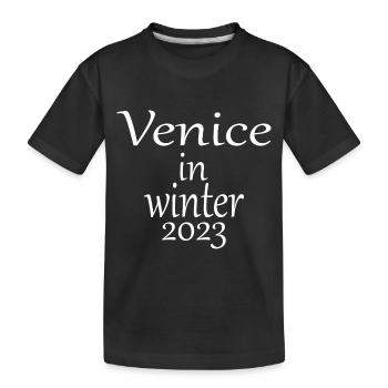 Venice in winter 2023 - Kinder Premium Bio T-Shirt - Schwarz - Vorne
