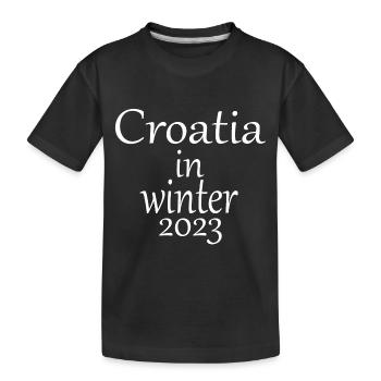 Croatia in winter 2023 - Kids' Premium Organic T-Shirt - black - Front
