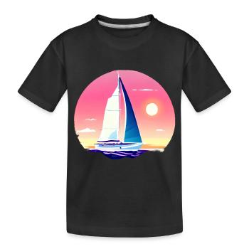 voilier voilier voilier voilier voilier voilier - T-shirt bio Premium Enfant - noir - Devant