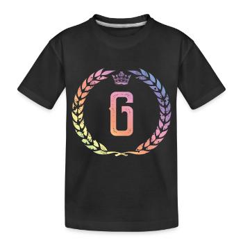 G Lettre Couronne - T-shirt bio Premium Enfant - noir - Devant