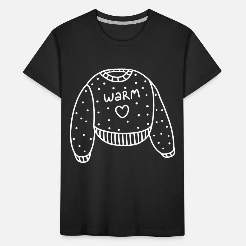 Gemütlicher warmer Wollpullover Kinder Premium Bio T-Shirt