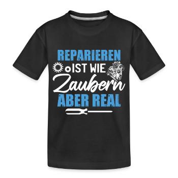 Schrauber Automechaniker - Kinder Premium Bio T-Shirt - Schwarz - Vorne