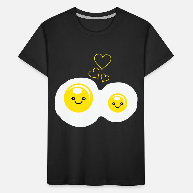 Fried Eggs Love Kids' Premium Organic T-Shirt