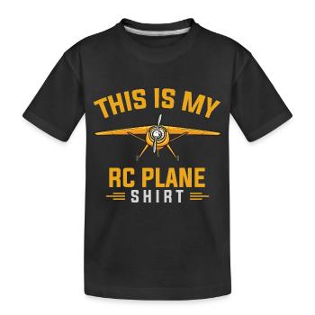Remote Controlled Airplane Model Airplane - Kids' Premium Organic T-Shirt - black - Front