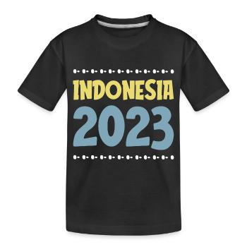 Indonésie 2023 - T-shirt bio Premium Enfant - noir - Devant