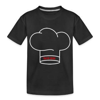 Chef de cuisine Kochmütze - Kinder Premium Bio T-Shirt - Schwarz - Vorne