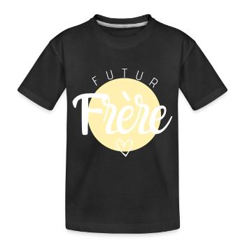 Futur frère - T-shirt bio Premium Enfant - noir - Devant