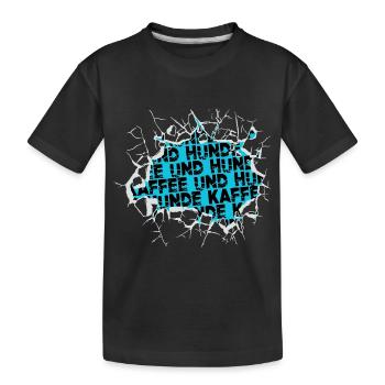 hundefreund haustier trinken arbeiten - Kinder Premium Bio T-Shirt - Schwarz - Vorne