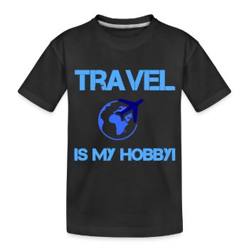 Passe-temps de voyage - T-shirt bio Premium Enfant - noir - Devant