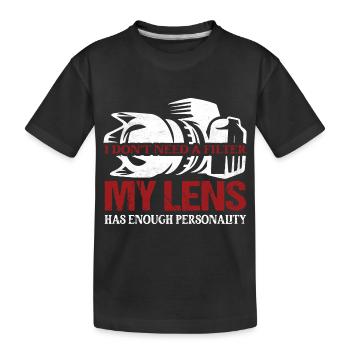 Je n’ai pas besoin d’un filtre pour mon appareil photo photo - T-shirt bio Premium Enfant - noir - Devant
