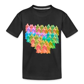 Coloré, Coloré, Forêt, Automne, Fantaisie, Sapins, Nature - T-shirt bio Premium Enfant - noir - Devant