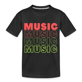 I love Music - Kids' Premium Organic T-Shirt - black - Front