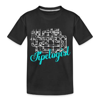 Pipelogist Plumber Pipefitter Wrench - Kids' Premium Organic T-Shirt - black - Front