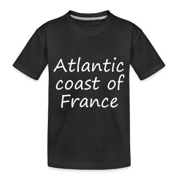 Côte atlantique de la France - T-shirt bio Premium Enfant - noir - Devant