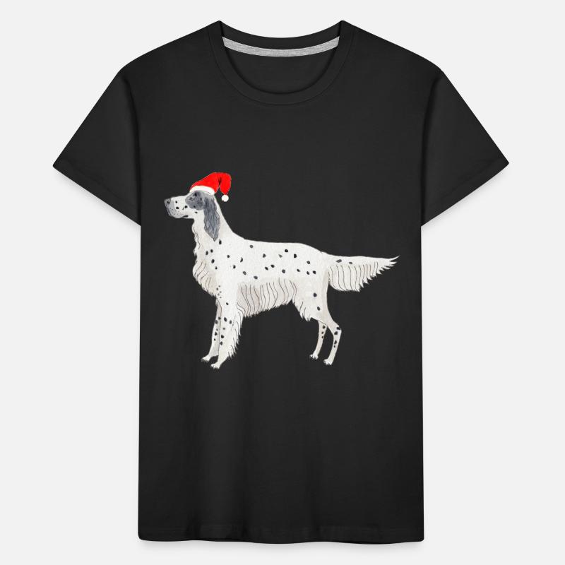 Setter anglais Fundogs Noël T-shirt bio Premium Enfant