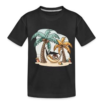 The Relaxation Guru - Kids' Premium Organic T-Shirt - black - Front