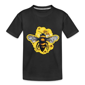 Honigbiene im Sommer - Kinder Premium Bio T-Shirt - Schwarz - Vorne