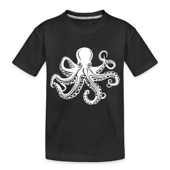 Poulpe sinistre - T-shirt bio Premium Enfant - noir - Devant