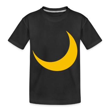 Croissant de Lune Ciel Nocturne - T-shirt bio Premium Enfant - noir - Devant